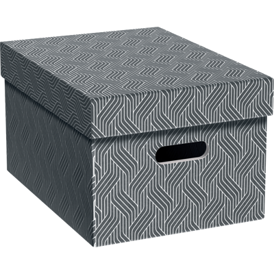 VON LEITZ VONL 61410085 - Archivboxen, Gr. M, 3 Stück, anthrazit/weiß VON LEITZ VONL 61410085 - Archivboxen, Gr. M, 3 Stück, anthrazit/weiß