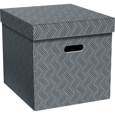 VON LEITZ VONL 61430085 - Archivboxen, Recycel, Würfel, 3 Stück, anthrazit/weiß VON LEITZ VONL 61430085 - Archivboxen, Recycel, Würfel, 3 Stück, anthrazit/weiß