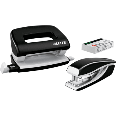 LEITZ 55612095 - Set Mini-Heftgerät und -Locher, NeXXt WOW, schwarz LEITZ 55612095 - Set Mini-Heftgerät und -Locher, NeXXt WOW, schwarz