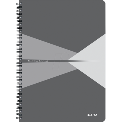 LEITZ 46471085 - Collegeblock, A4, kariert, 90 Blatt, grau LEITZ 46471085 - Collegeblock, A4, kariert, 90 Blatt, grau