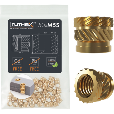 RUTHEX - RX-M5Sx5.8 - M5 - 5.8 - Gewindeeinsatz RUTHEX - RX-M5Sx5.8 - M5 - 5.8 - Gewindeeinsatz