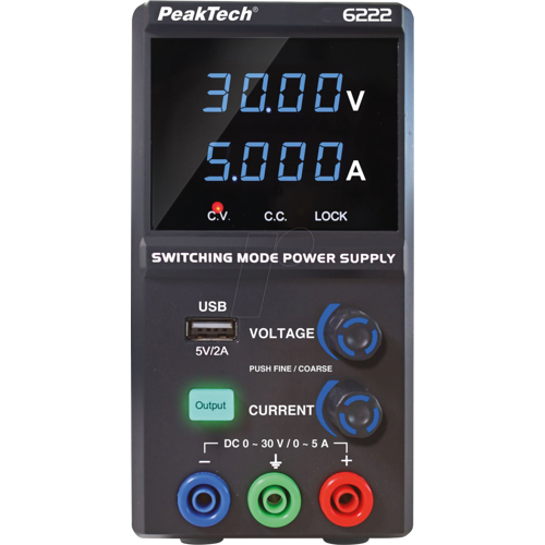 PEAKTECH 6222 - Labornetzgerät, 0 - 30 V, 0 - 5 A, 1 Kanal