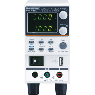 GW-INSTEK PFR-100LGP - Labornetzgerät, 0 - 50 V, 0 - 10 A, lüfterlos, LAN, GPIB GW-INSTEK PFR-100LGP - Labornetzgerät, 0 - 50 V, 0 - 10 A, lüfterlos, LAN, GPIB