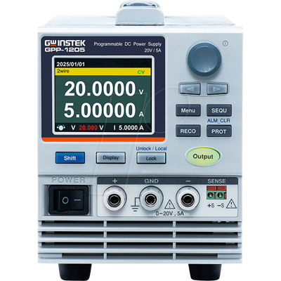 GW-INSTEK GPP-1205 GPIB - Labornetzgerät, 0 - 20 V, 0 - 5 A, 100 W, 1 CH, GPIB, progr., DC GW-INSTEK GPP-1205 GPIB - Labornetzgerät, 0 - 20 V, 0 - 5 A, 100 W, 1 CH, GPIB, progr., DC