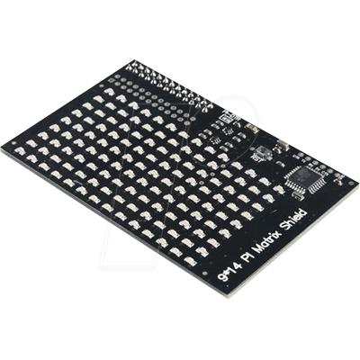 Raspberry Pi - LED14x9 SPI Shield - 14x9 Raster - ATmega328 16MHz - 100x80mm Raspberry Pi - LED14x9 SPI Shield - 14x9 Raster - ATmega328 16MHz - 100x80mm