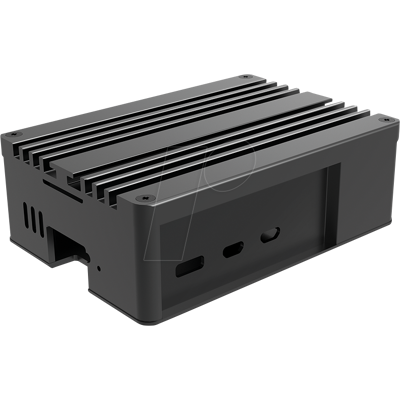 Akasa RPIC RA13-M2B - Gehäuse für Raspberry Pi 5B, Alu, schwarz Akasa RPIC RA13-M2B - Gehäuse für Raspberry Pi 5B, Alu, schwarz