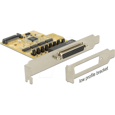 DELOCK 89447 - 4 Port, seriell, PCIe Karte, mit Spannungsversorgung DELOCK 89447 - 4 Port, seriell, PCIe Karte, mit Spannungsversorgung