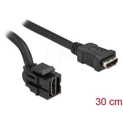 DELOCK 86854 - Keystone Modul HDMI Buchse 250° > Buchse mit Kabel DELOCK 86854 - Keystone Modul HDMI Buchse 250° > Buchse mit Kabel