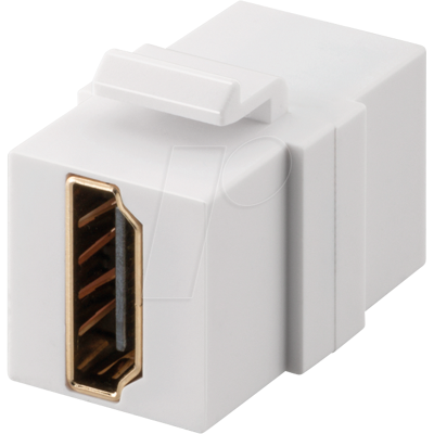 GOOBAY 70812 - Keystone Modul HDMI-A-Buchse / Buchse, weiß GOOBAY 70812 - Keystone Modul HDMI-A-Buchse / Buchse, weiß