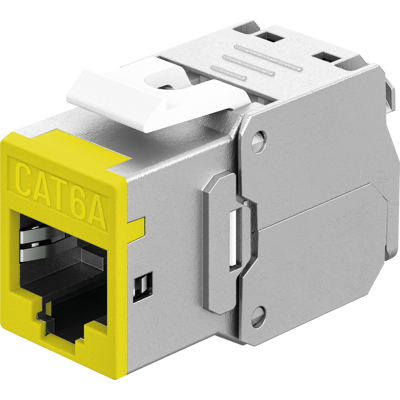 GOOBAY 77950 - Keystone Modul, Cat.6a STP, RJ45 Buchse / LSA, gelb GOOBAY 77950 - Keystone Modul, Cat.6a STP, RJ45 Buchse / LSA, gelb
