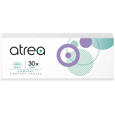 Cooper Vision Atrea Comfort 1 Day Toric (30er Packung) Tageslinsen (0.25 dpt, Zyl. -0.75, Achse 10 & BC 8.6) mit UV-Schutz Cooper Vision Atrea Comfort 1 Day Toric (30er Packung) Tageslinsen (0.25 dpt, Zyl. -0.75, Achse 10 & BC 8.6) mit UV-Schutz