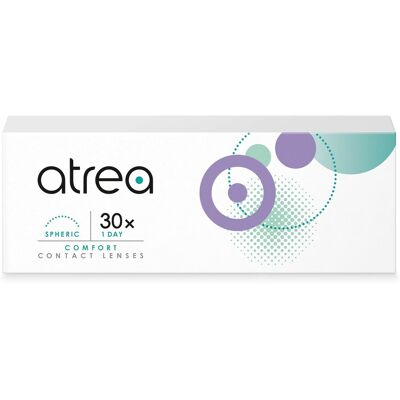 Cooper Vision Atrea Comfort 1 Day Spheric (30er Packung) Tageslinsen (-0.75 dpt & BC 8.6) mit UV-Schutz Cooper Vision Atrea Comfort 1 Day Spheric (30er Packung) Tageslinsen (-0.75 dpt & BC 8.6) mit UV-Schutz