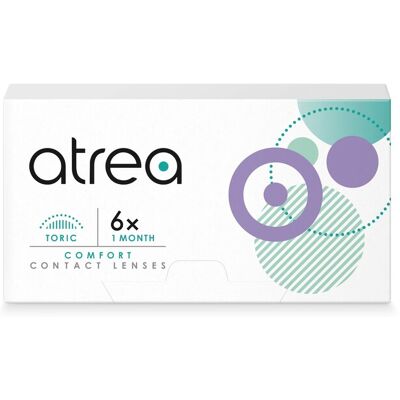 Cooper Vision Atrea Comfort 1 Month Toric (6er Packung) Monatslinsen (0.25 dpt, Zyl. -0.75, Achse 10 & BC 8.5) mit UV-Schutz Cooper Vision Atrea Comfort 1 Month Toric (6er Packung) Monatslinsen (0.25 dpt, Zyl. -0.75, Achse 10 & BC 8.5) mit UV-Schutz