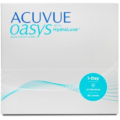 Johnson & Johnson Acuvue Oasys 1-Day (90er Packung) Tageslinsen (-0.5 dpt & BC 9) mit UV-Schutz für Allergiker & trockenere Augen Johnson & Johnson Acuvue Oasys 1-Day (90er Packung) Tageslinsen (-0.5 dpt & BC 9) mit UV-Schutz für Allergiker & trockenere Augen