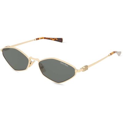 Miu Miu MU 56ZS Damen-Sonnenbrille Vollrand Geometrisch Metall-Gestell, gold Miu Miu MU 56ZS Damen-Sonnenbrille Vollrand Geometrisch Metall-Gestell, gold