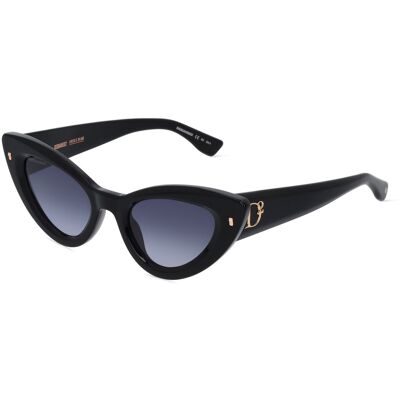 Dsquared2 D2 0092/S Damen-Sonnenbrille Vollrand Butterfly Acetat-Gestell, schwarz Dsquared2 D2 0092/S Damen-Sonnenbrille Vollrand Butterfly Acetat-Gestell, schwarz