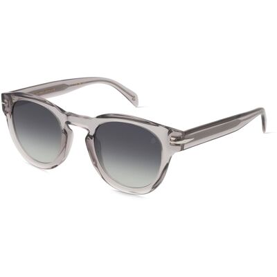 David Beckham DB 7041/S FLAT Herren-Sonnenbrille Vollrand Panto Acetat-Gestell, grau David Beckham DB 7041/S FLAT Herren-Sonnenbrille Vollrand Panto Acetat-Gestell, grau