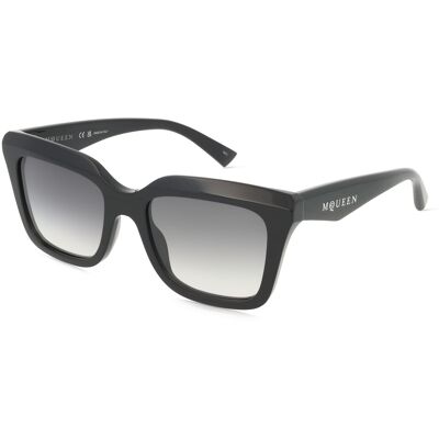 Alexander McQueen AM0473S Damen-Sonnenbrille Vollrand Eckig Acetat-Gestell, schwarz Alexander McQueen AM0473S Damen-Sonnenbrille Vollrand Eckig Acetat-Gestell, schwarz