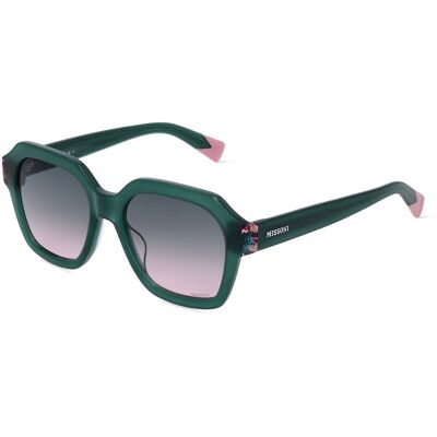 Missoni 0130/G/S Damen-Sonnenbrille Vollrand Geometrisch Acetat-Gestell, grün Missoni 0130/G/S Damen-Sonnenbrille Vollrand Geometrisch Acetat-Gestell, grün
