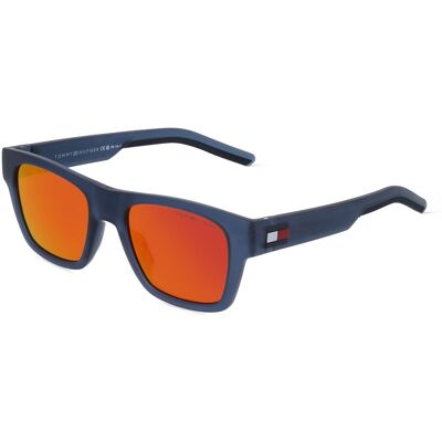 Tommy Hilfiger Eyewear TH 1975/S Herren-Sonnenbrille Vollrand Quadratisch Kunststoff-Gestell, blau Tommy Hilfiger Eyewear TH 1975/S Herren-Sonnenbrille Vollrand Quadratisch Kunststoff-Gestell, blau