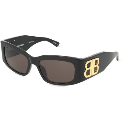 Balenciaga BB0360S Damen-Sonnenbrille Vollrand Eckig Acetat-Gestell, schwarz Balenciaga BB0360S Damen-Sonnenbrille Vollrand Eckig Acetat-Gestell, schwarz