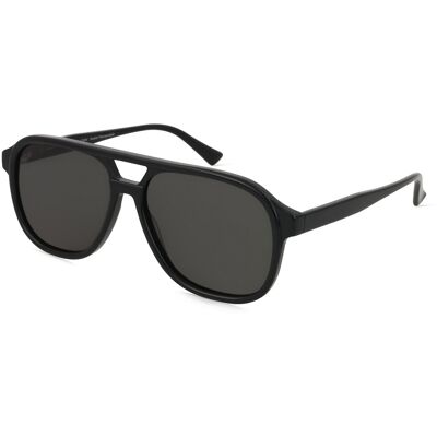Fielmann LN 066 SUN FA JOHN Unisex-Sonnenbrille Vollrand Pilot Acetat Extrudiert-Gestell, schwarz Fielmann LN 066 SUN FA JOHN Unisex-Sonnenbrille Vollrand Pilot Acetat Extrudiert-Gestell, schwarz