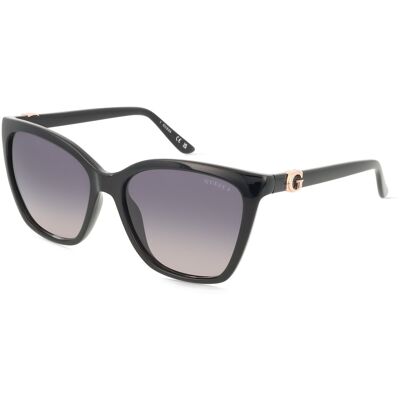 Guess GU00191 Damen-Sonnenbrille Vollrand Quadratisch Kunststoff-Gestell, schwarz Guess GU00191 Damen-Sonnenbrille Vollrand Quadratisch Kunststoff-Gestell, schwarz