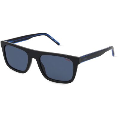 Hugo Boss Hugo HG 1297/S Unisex-Sonnenbrille Vollrand Quadratisch Acetat-Gestell, schwarz Hugo Boss Hugo HG 1297/S Unisex-Sonnenbrille Vollrand Quadratisch Acetat-Gestell, schwarz