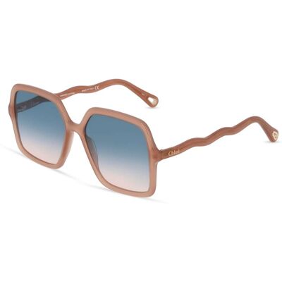 Chloé CH0086S Damen-Sonnenbrille Vollrand Quadratisch Acetat-Gestell, beige Chloé CH0086S Damen-Sonnenbrille Vollrand Quadratisch Acetat-Gestell, beige