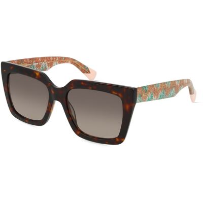 Missoni 0147/S Damen-Sonnenbrille Vollrand Quadratisch Acetat-Gestell, braun Missoni 0147/S Damen-Sonnenbrille Vollrand Quadratisch Acetat-Gestell, braun