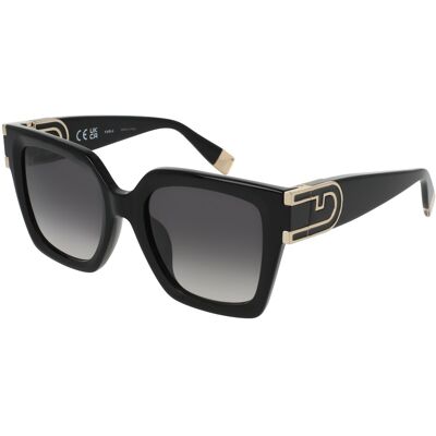 Furla SFU878 Damen-Sonnenbrille Vollrand Quadratisch Kunststoff-Gestell, schwarz Furla SFU878 Damen-Sonnenbrille Vollrand Quadratisch Kunststoff-Gestell, schwarz