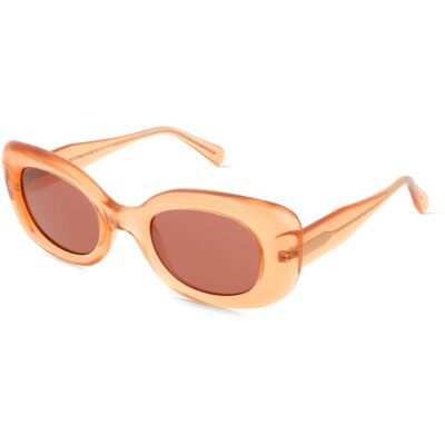 Fielmann MC 625 SUN FA FRIDA Damen-Sonnenbrille Vollrand Oval Propionat-Gestell, orange Fielmann MC 625 SUN FA FRIDA Damen-Sonnenbrille Vollrand Oval Propionat-Gestell, orange