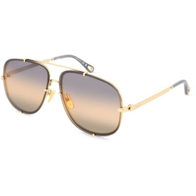 Chloé CH0348S Damen-Sonnenbrille Vollrand Pilot Metall-Gestell, gold Chloé CH0348S Damen-Sonnenbrille Vollrand Pilot Metall-Gestell, gold
