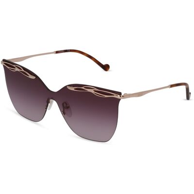 Liu Jo LJ136S Unisex-Sonnenbrille Vollrand Monoscheibe Metall-Gestell, gold Liu Jo LJ136S Unisex-Sonnenbrille Vollrand Monoscheibe Metall-Gestell, gold