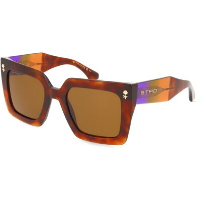 Etro 0089/S Damen-Sonnenbrille Vollrand Quadratisch Acetat-Gestell, braun Etro 0089/S Damen-Sonnenbrille Vollrand Quadratisch Acetat-Gestell, braun