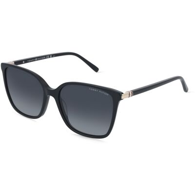 Tommy Hilfiger TH 2349/S Damen-Sonnenbrille Vollrand Cat Eye Acetat-Gestell, schwarz Tommy Hilfiger TH 2349/S Damen-Sonnenbrille Vollrand Cat Eye Acetat-Gestell, schwarz