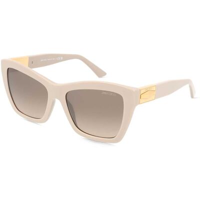 Jimmy Choo JC5031 Damen-Sonnenbrille Vollrand Cat Eye Acetat-Gestell, beige Jimmy Choo JC5031 Damen-Sonnenbrille Vollrand Cat Eye Acetat-Gestell, beige