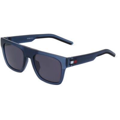 Tommy Hilfiger Eyewear TH 1976/S Herren-Sonnenbrille Vollrand Quadratisch Kunststoff-Gestell, silber Tommy Hilfiger Eyewear TH 1976/S Herren-Sonnenbrille Vollrand Quadratisch Kunststoff-Gestell, silber