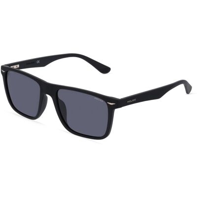 Police POISPLE02 Unisex-Sonnenbrille Vollrand Quadratisch Kunststoff-Gestell, schwarz Police POISPLE02 Unisex-Sonnenbrille Vollrand Quadratisch Kunststoff-Gestell, schwarz