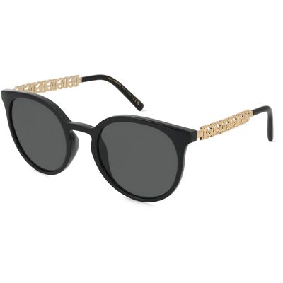 Dolce&Gabbana 0DG6189U Damen-Sonnenbrille Vollrand Panto Kunststoff-Gestell, schwarz Dolce&Gabbana 0DG6189U Damen-Sonnenbrille Vollrand Panto Kunststoff-Gestell, schwarz
