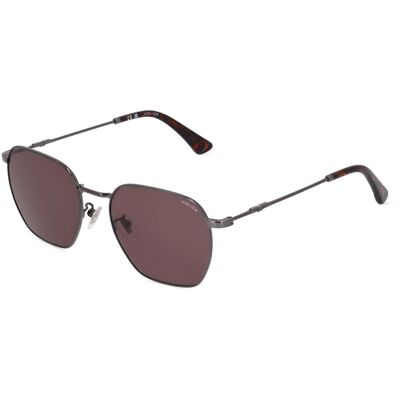 Police POISPLL06 Unisex-Sonnenbrille Vollrand Geometrisch Metall-Gestell, silber Police POISPLL06 Unisex-Sonnenbrille Vollrand Geometrisch Metall-Gestell, silber