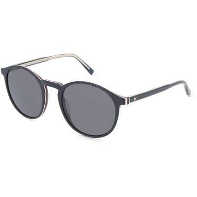 Tommy Hilfiger TH 2267/S Herren-Sonnenbrille Vollrand Rund Acetat-Gestell, blau Tommy Hilfiger TH 2267/S Herren-Sonnenbrille Vollrand Rund Acetat-Gestell, blau