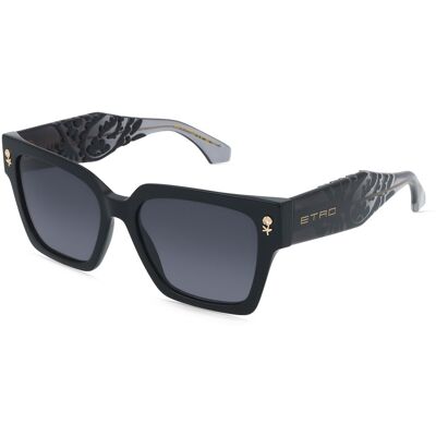Etro 0128/S Damen-Sonnenbrille Vollrand Eckig Kunststoff-Gestell, schwarz Etro 0128/S Damen-Sonnenbrille Vollrand Eckig Kunststoff-Gestell, schwarz