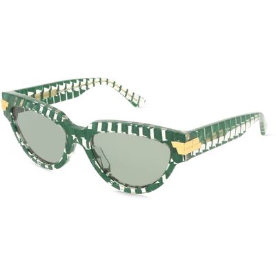Bottega Veneta BV1035S Unisex-Sonnenbrille Vollrand Cat Eye Acetat-Gestell, grün Bottega Veneta BV1035S Unisex-Sonnenbrille Vollrand Cat Eye Acetat-Gestell, grün