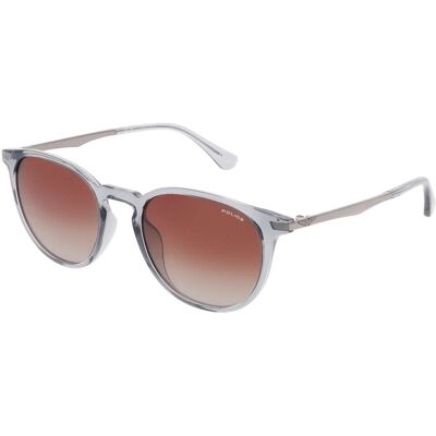 Police SPLV26 ORIGINS LITE 42 Herren-Sonnenbrille Vollrand Panto Metall-Gestell, grau Police SPLV26 ORIGINS LITE 42 Herren-Sonnenbrille Vollrand Panto Metall-Gestell, grau