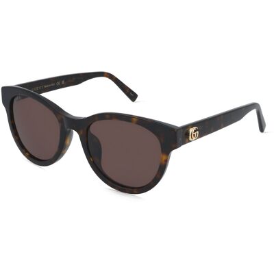 Gucci GG2127SK Damen-Sonnenbrille Vollrand Rund Acetat-Gestell, braun Gucci GG2127SK Damen-Sonnenbrille Vollrand Rund Acetat-Gestell, braun