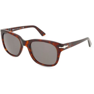 Persol PO3372S Unisex-Sonnenbrille Vollrand Quadratisch Acetat-Gestell, braun Persol PO3372S Unisex-Sonnenbrille Vollrand Quadratisch Acetat-Gestell, braun