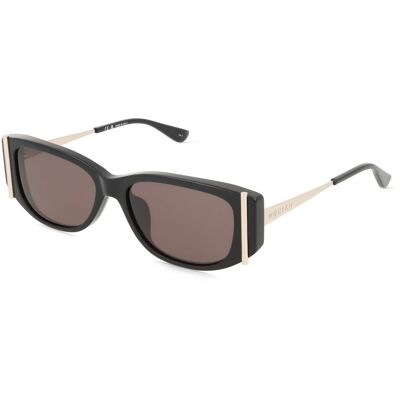 Alexander McQueen AM0494SA Damen-Sonnenbrille Vollrand Oval Acetat-Gestell, schwarz Alexander McQueen AM0494SA Damen-Sonnenbrille Vollrand Oval Acetat-Gestell, schwarz