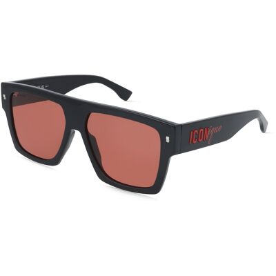 Dsquared2 ICON 0030/S Herren-Sonnenbrille Vollrand Browline Kunststoff-Gestell, schwarz Dsquared2 ICON 0030/S Herren-Sonnenbrille Vollrand Browline Kunststoff-Gestell, schwarz