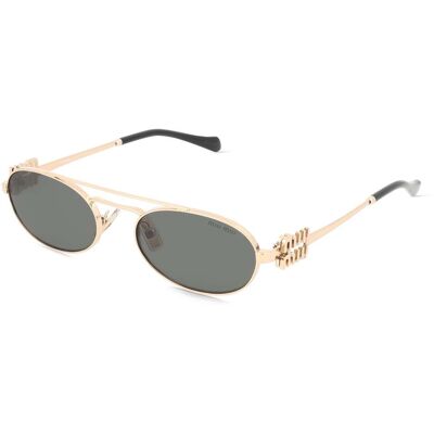 Miu Miu MU54ZS Damen-Sonnenbrille Vollrand Oval Metall-Gestell, gold Miu Miu MU54ZS Damen-Sonnenbrille Vollrand Oval Metall-Gestell, gold